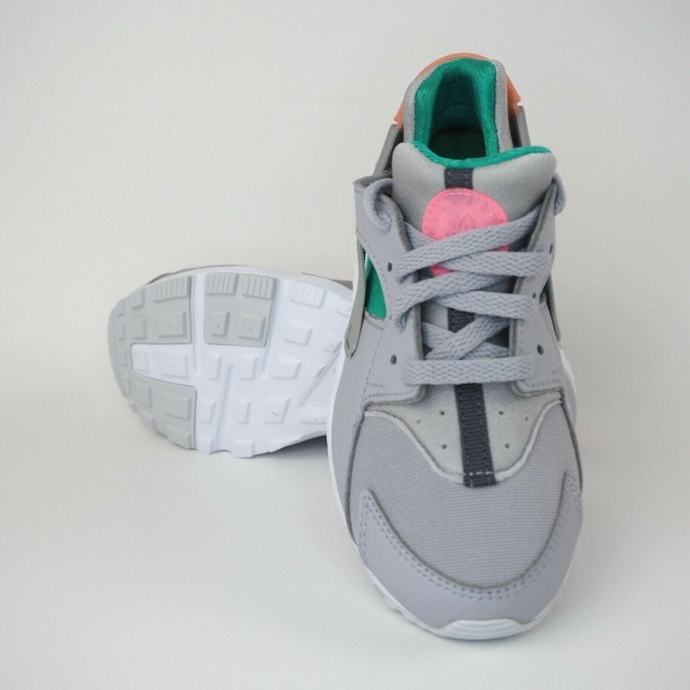 Nike Little Kids Air Huarache Running Grey White - Picture 11 of 12